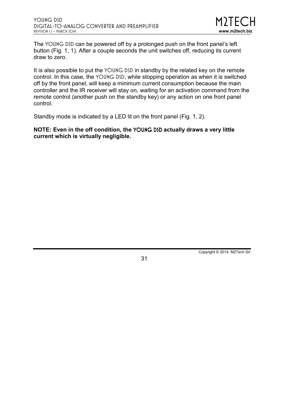 M2tech | M2TECH Young DSD User Manual | Page 31 / 88