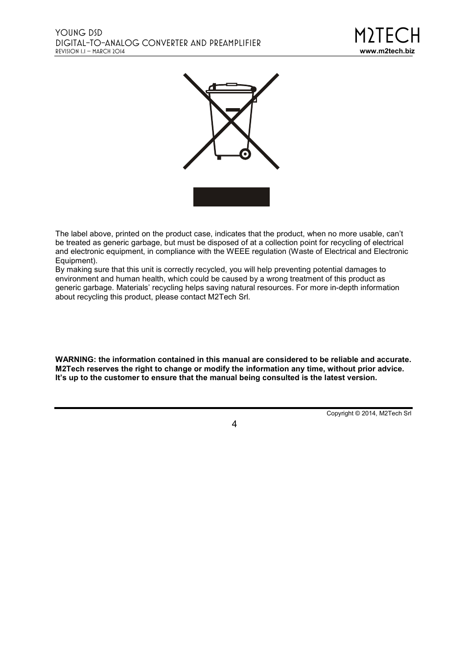 M2tech | M2TECH Young DSD User Manual | Page 4 / 88