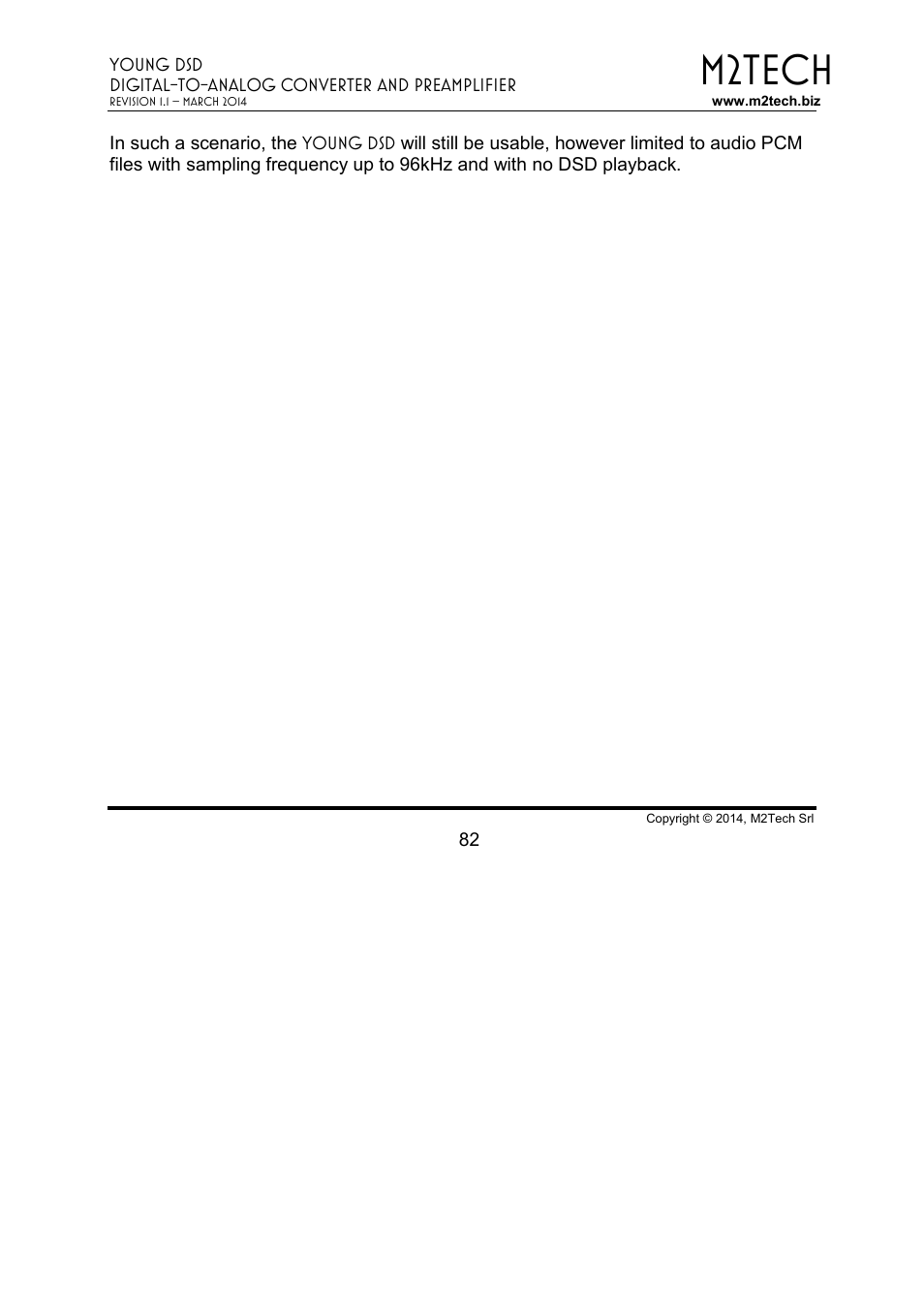 M2tech | M2TECH Young DSD User Manual | Page 82 / 88