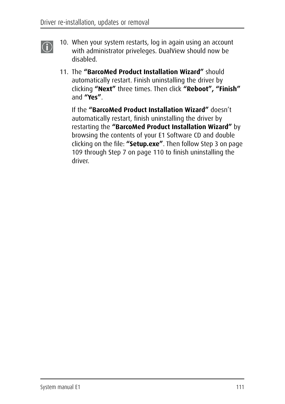 Barco E1 User Manual | Page 110 / 124