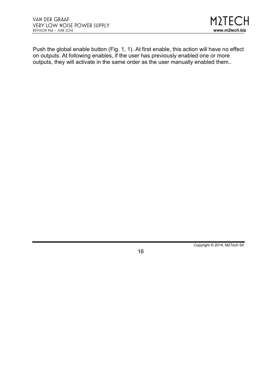 M2tech | M2TECH Van der Graaf User Manual | Page 16 / 22