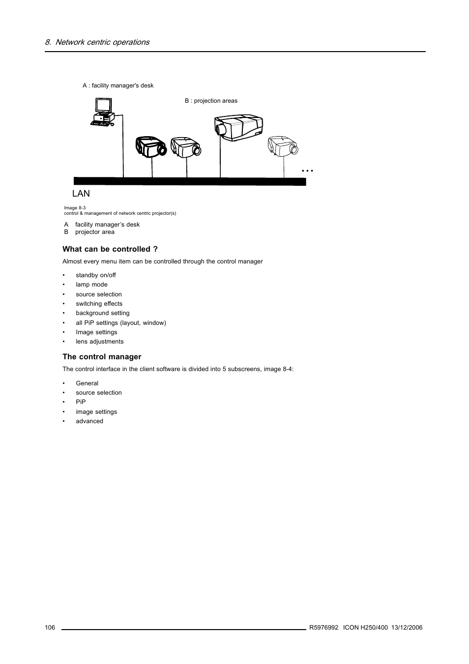 Image 8-3 | Barco ICON H250/400 R9010510 User Manual | Page 112 / 154