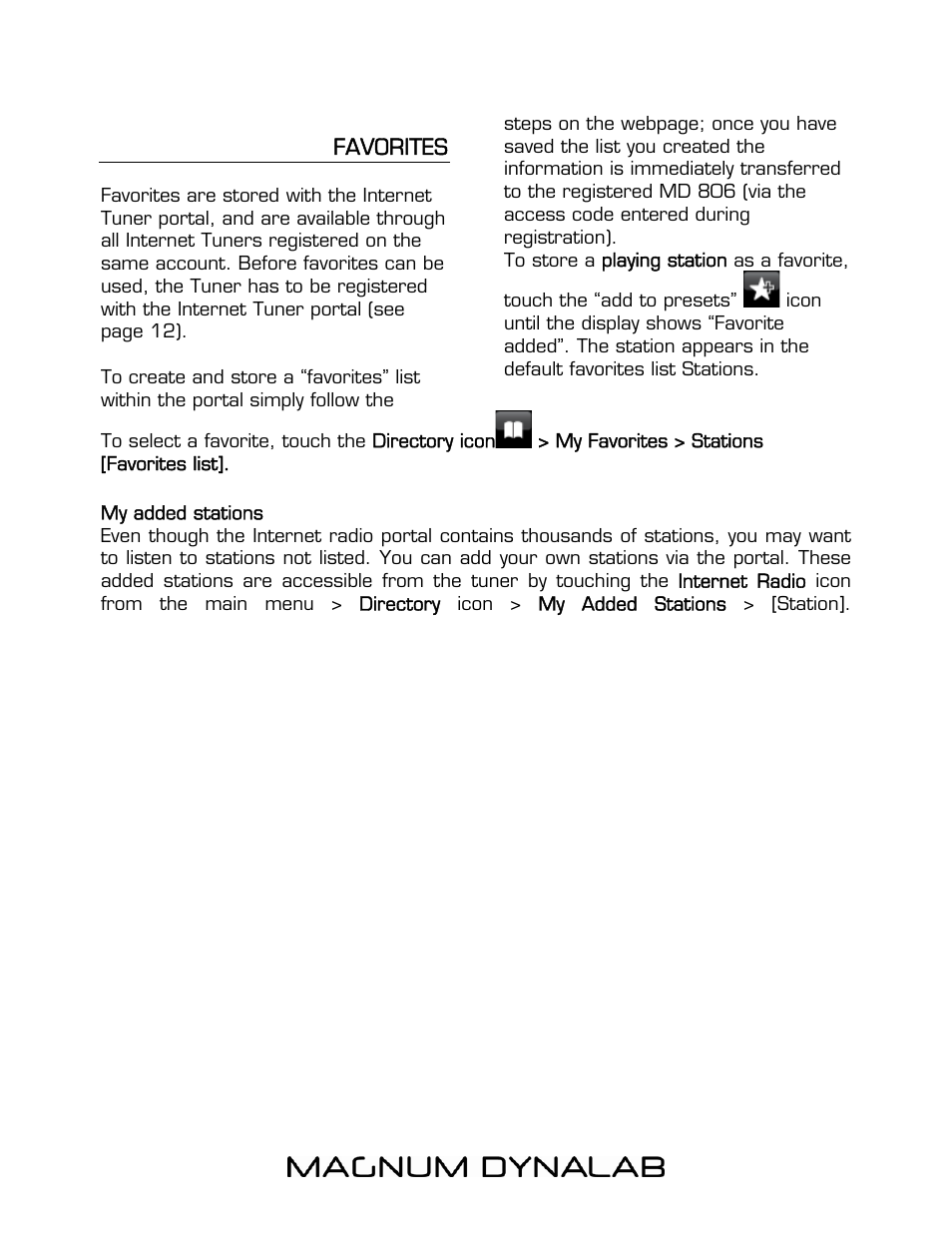 Magnum Dynalab MD-806T User Manual | Page 13 / 28