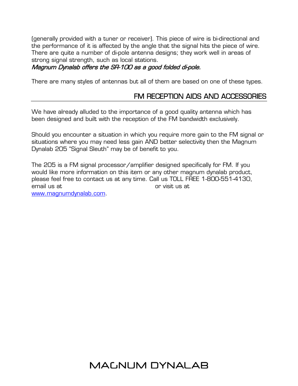 Magnum Dynalab MD-209 User Manual | Page 16 / 21