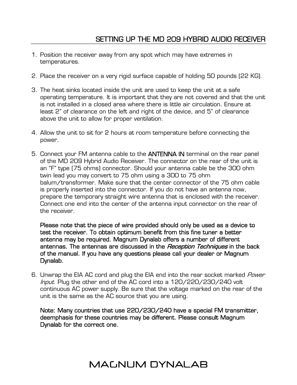 Magnum Dynalab MD-209 User Manual | Page 5 / 21