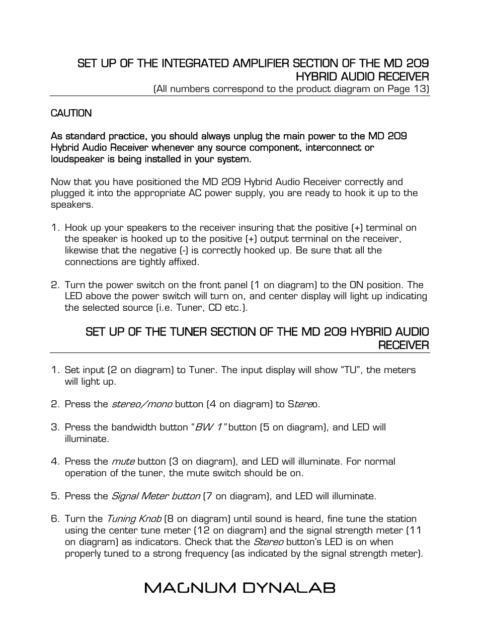 Magnum Dynalab MD-209 User Manual | Page 6 / 21