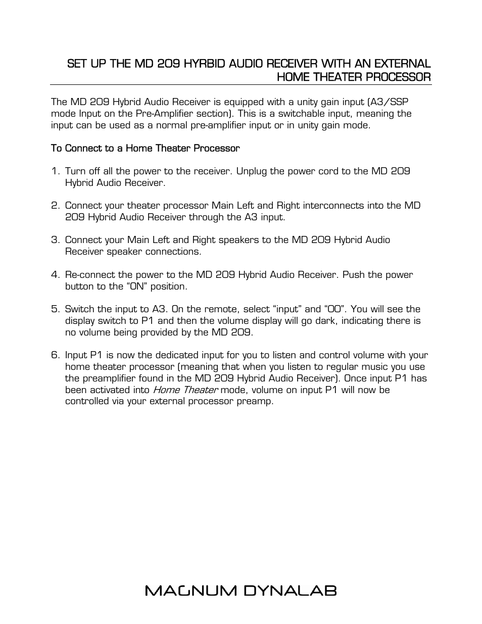 Magnum Dynalab MD-209 User Manual | Page 8 / 21