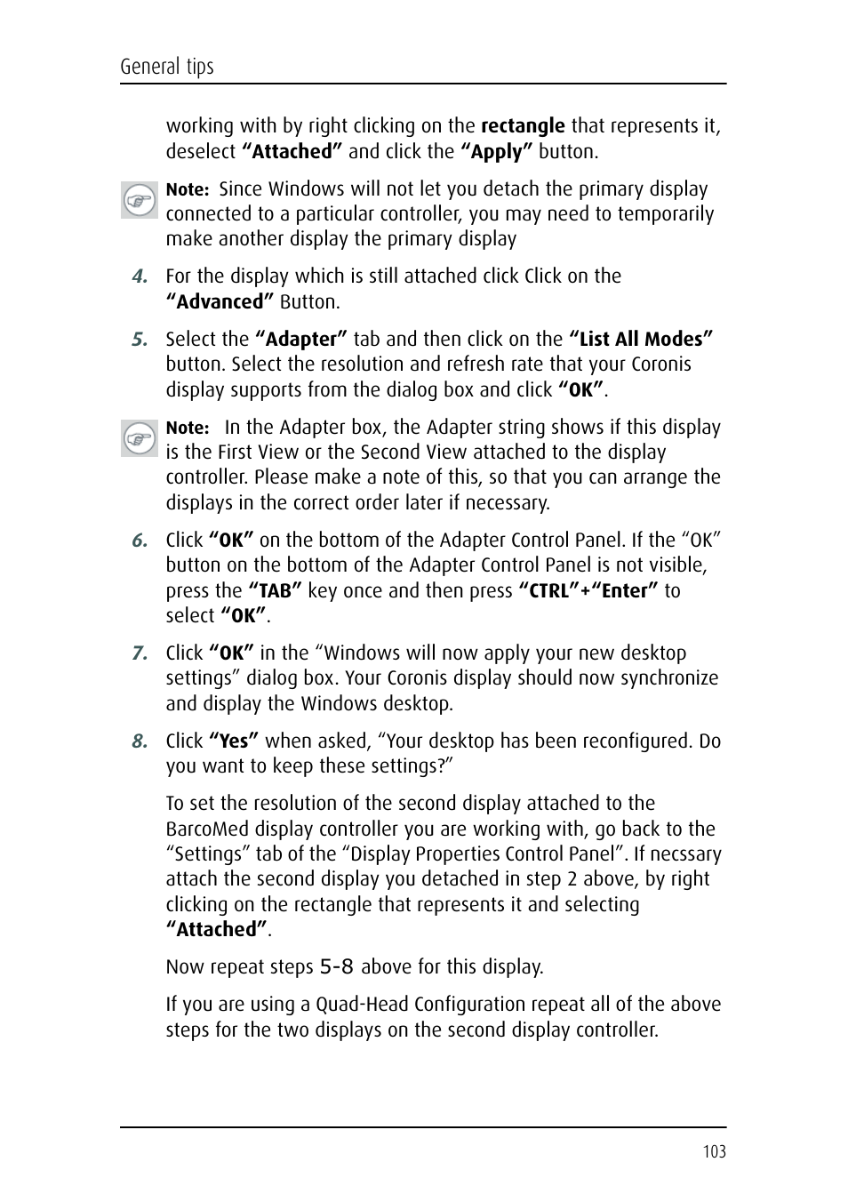 Barco CORONIS MFGD 3621 User Manual | Page 103 / 119