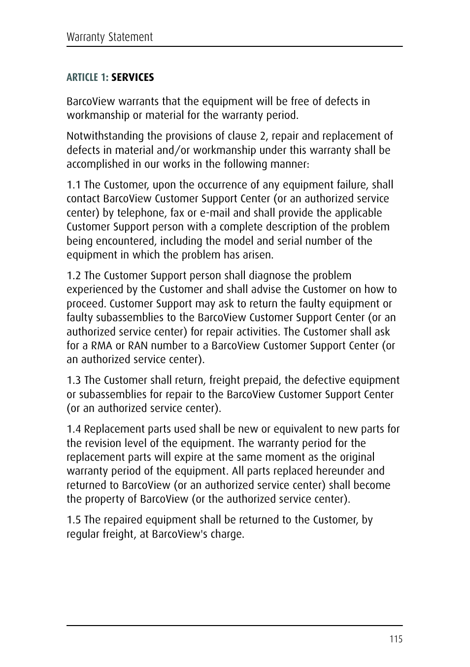 Barco CORONIS MFGD 3621 User Manual | Page 115 / 119