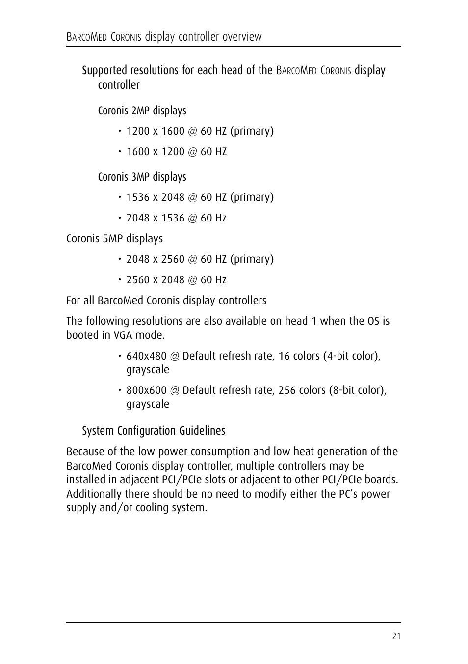Barco CORONIS MFGD 3621 User Manual | Page 21 / 119