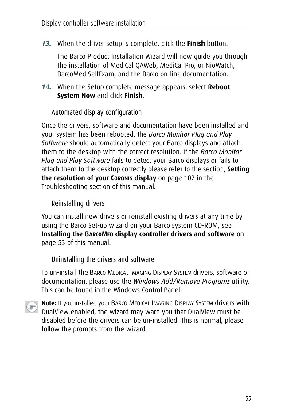 Barco CORONIS MFGD 3621 User Manual | Page 55 / 119