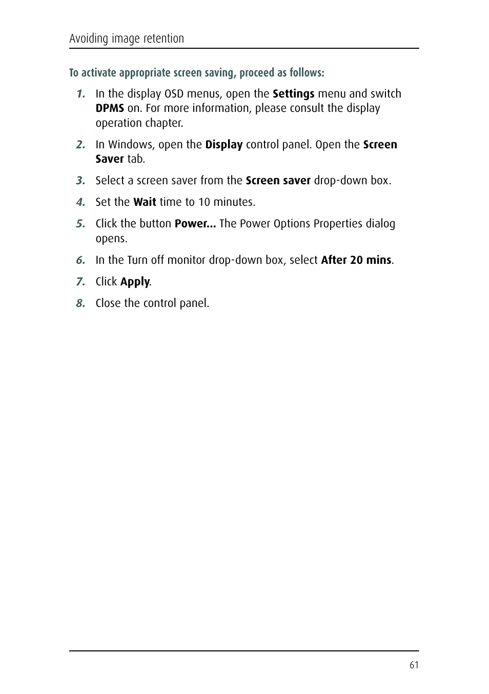 Barco CORONIS MFGD 3621 User Manual | Page 61 / 119