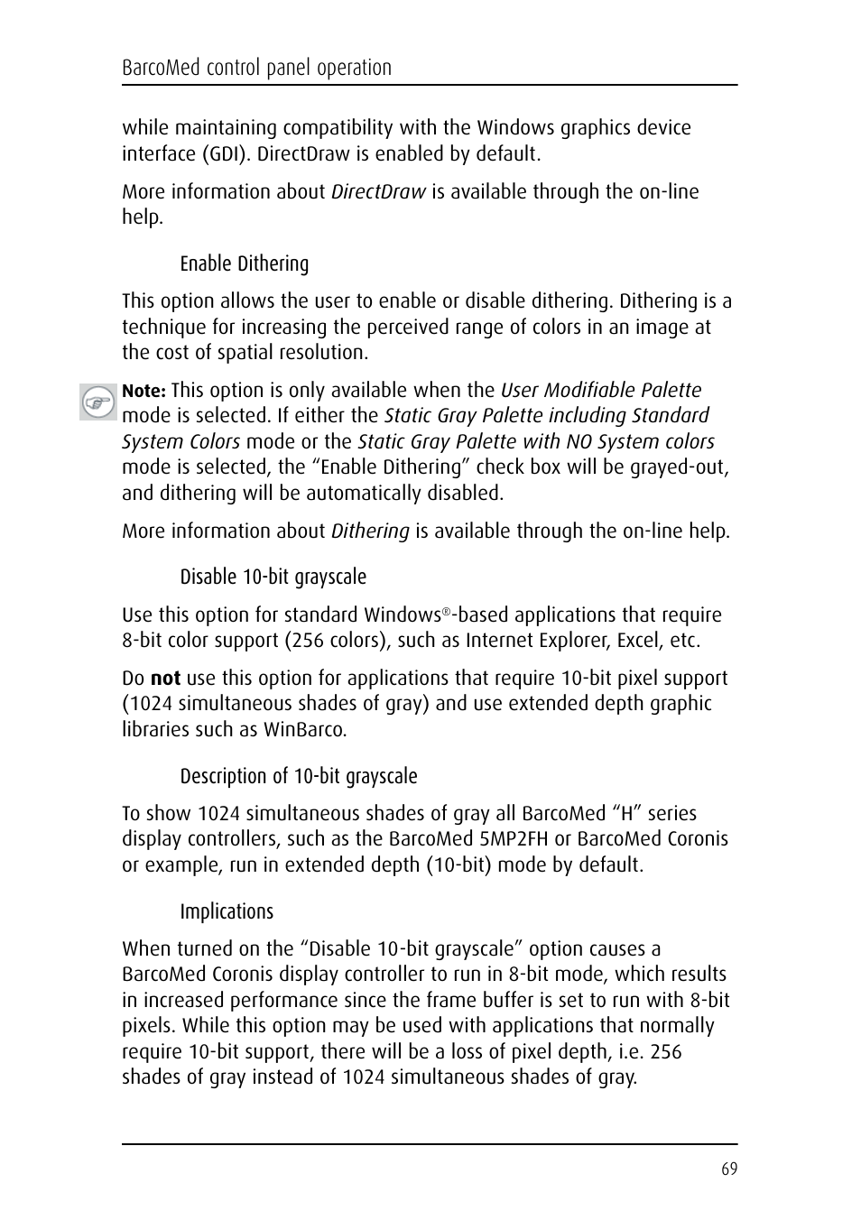 Barco CORONIS MFGD 3621 User Manual | Page 69 / 119