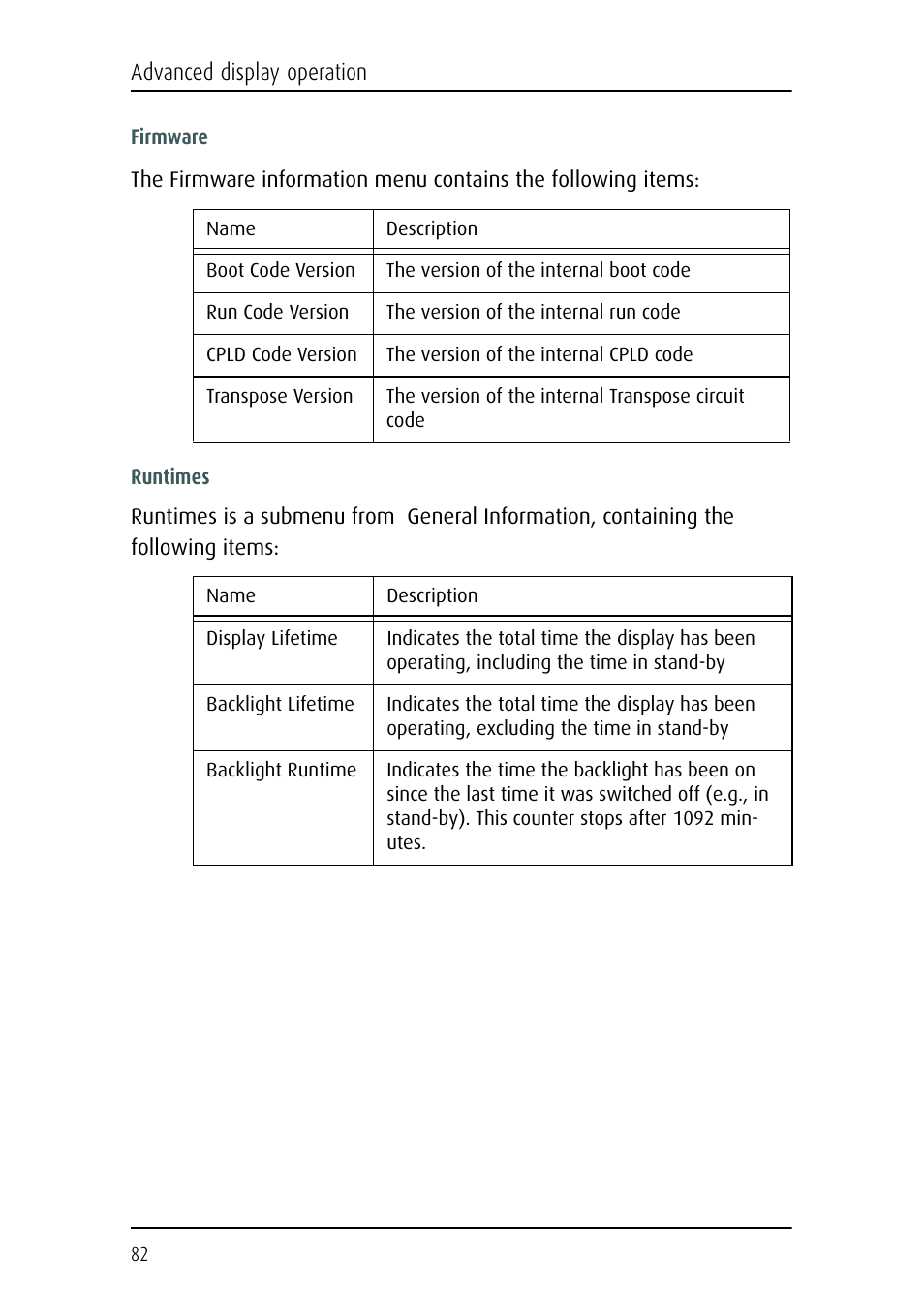 Advanced display operation | Barco CORONIS MFGD 3621 User Manual | Page 82 / 119