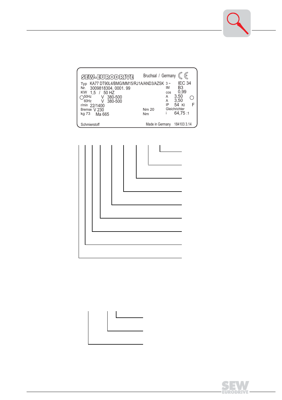 Sample motor nameplate, Unit designations (movimot, Sew-eurodrive | With integrated as-interface) | Metalfab SEW Eurodrive MOVIMOT MM..C User Manual | Page 13 / 168