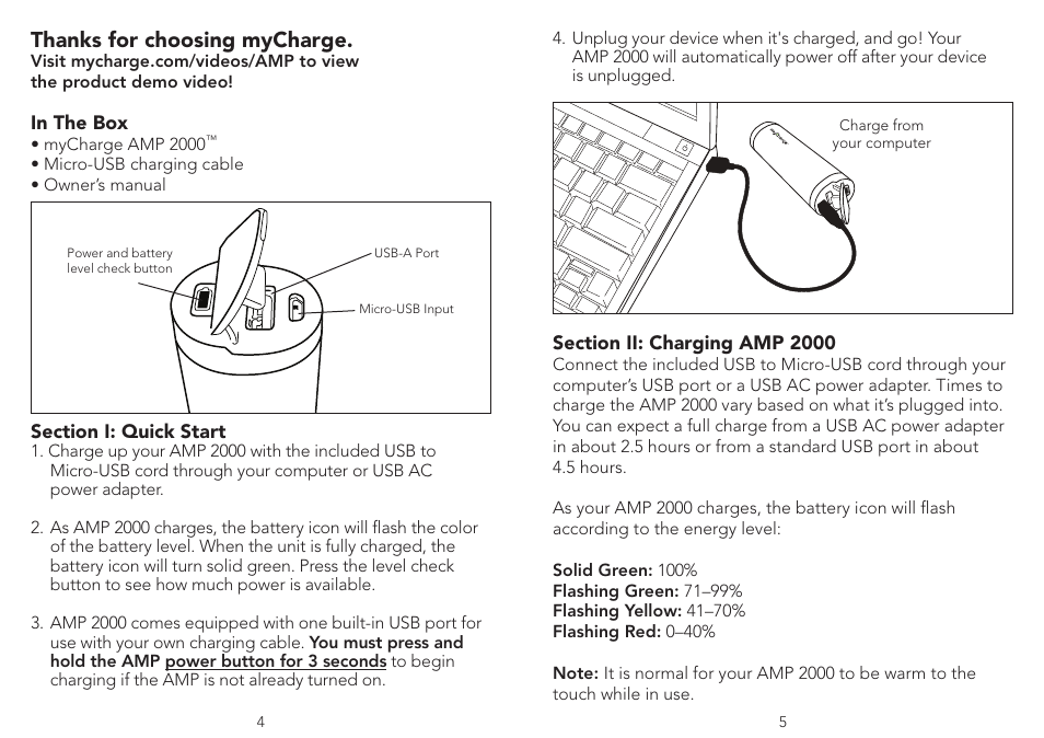 myCharge Amp 2000 RFAM-0700 User Manual | Page 3 / 7