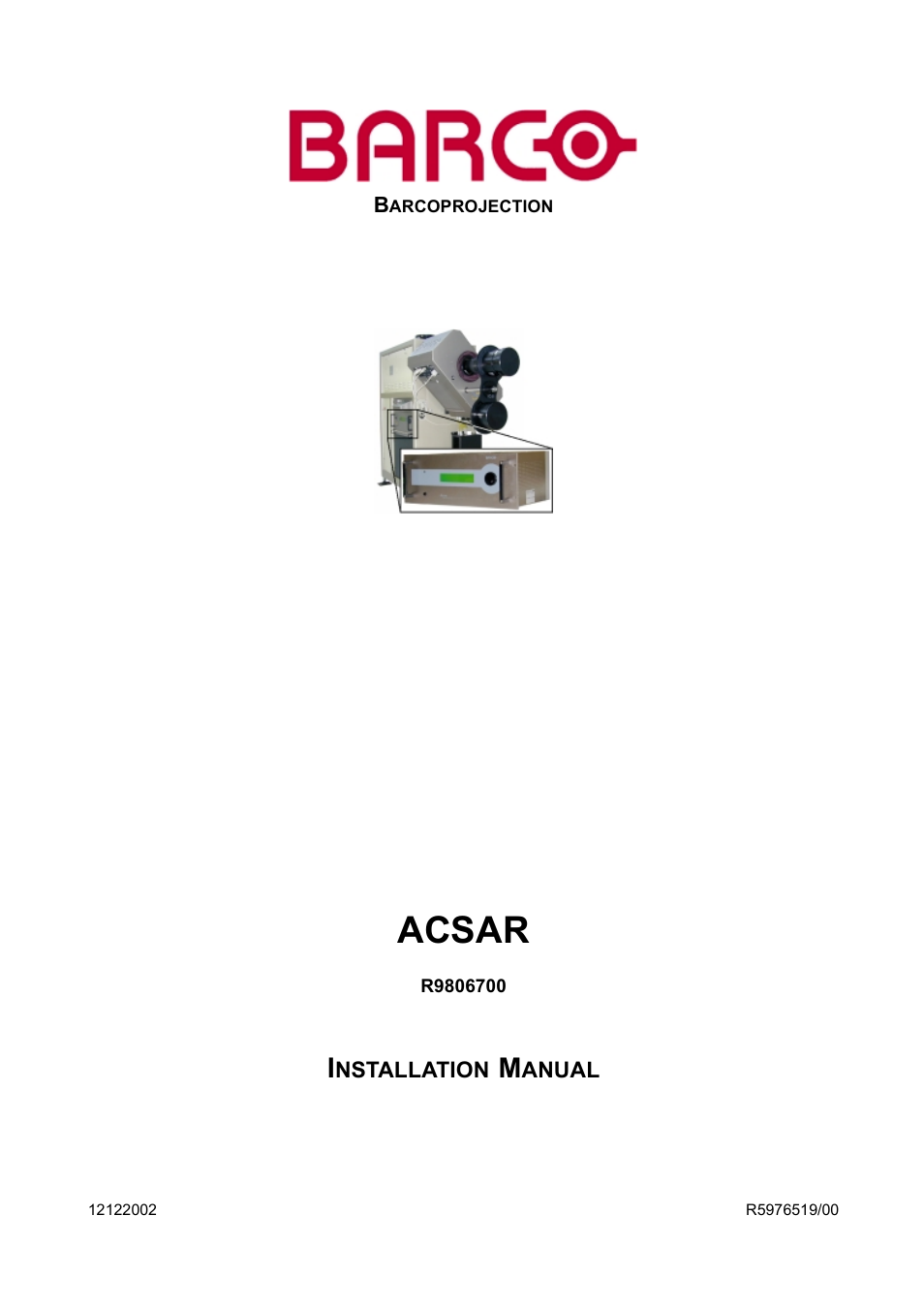 Barco R9806700 User Manual | 105 pages