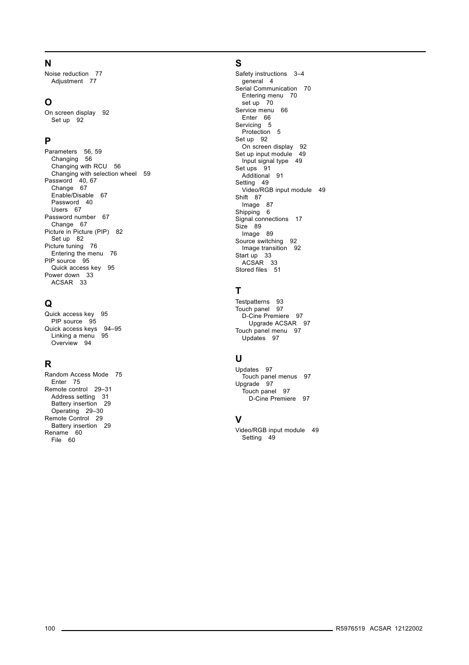 Barco R9806700 User Manual | Page 104 / 105