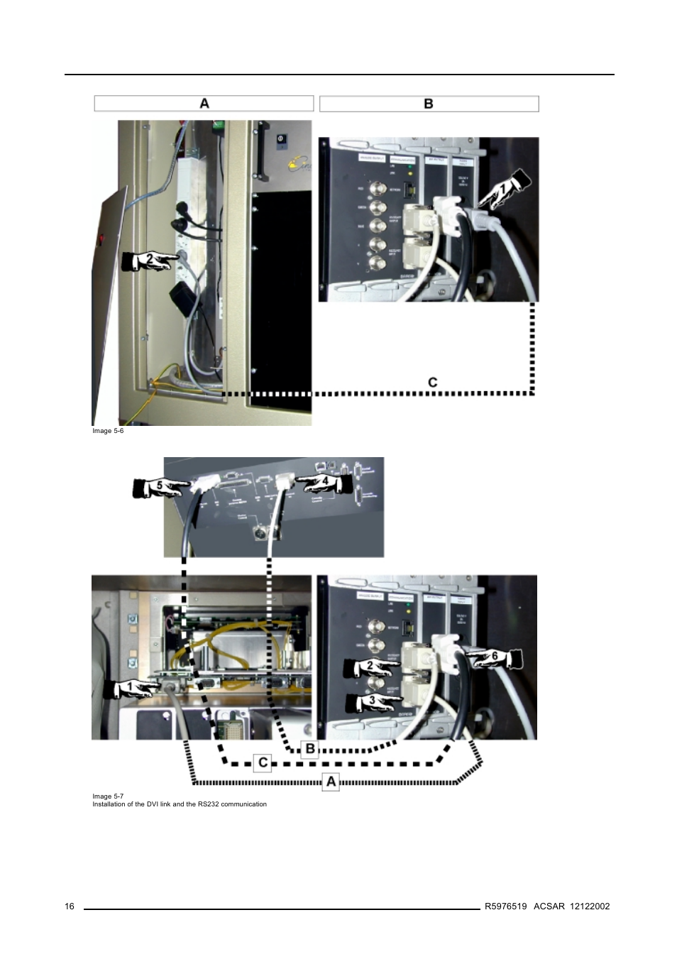 Image 5-6), Image 5-7), Mounting the acsar into the console | Barco R9806700 User Manual | Page 20 / 105