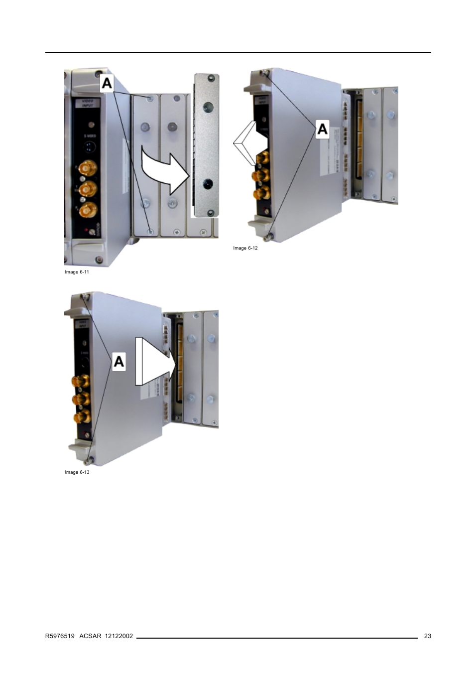 Image 6-11), Image 6-12), Image 6-13) | Signal connections | Barco R9806700 User Manual | Page 27 / 105
