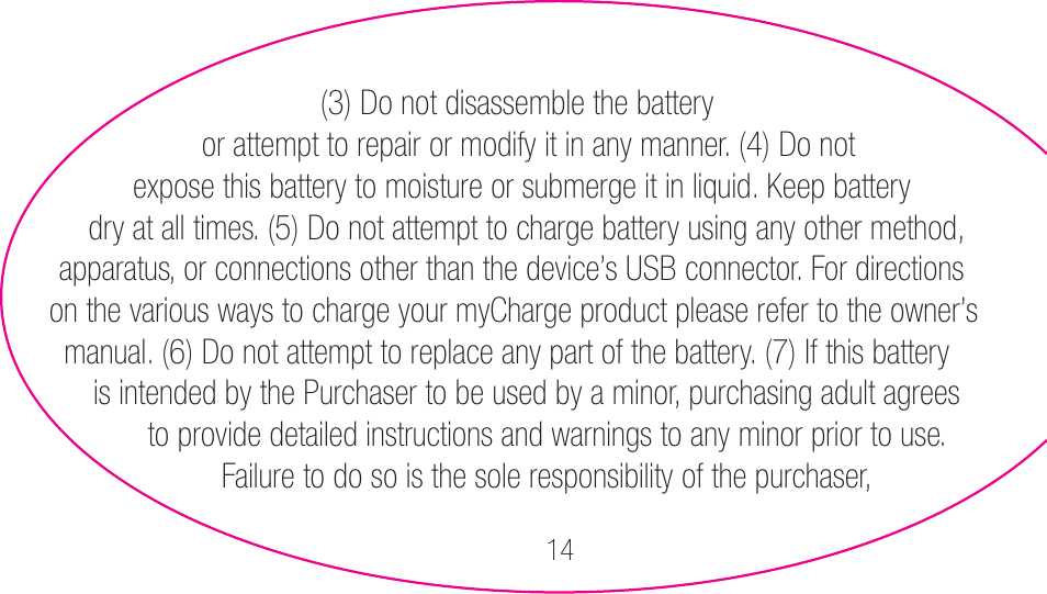 myCharge Portable Power Bank 2000 RFAM-0003 User Manual | Page 14 / 84