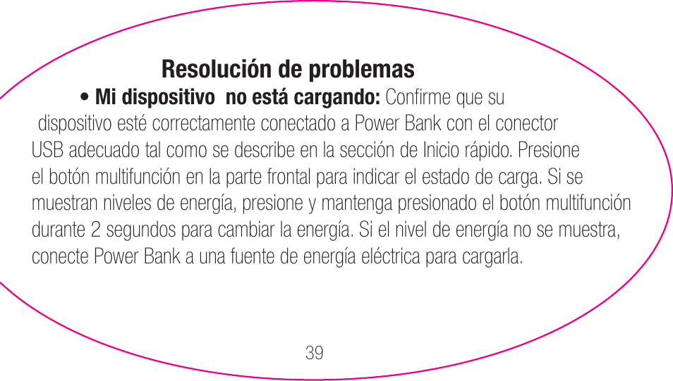 myCharge Portable Power Bank 2000 RFAM-0003 User Manual | Page 39 / 84