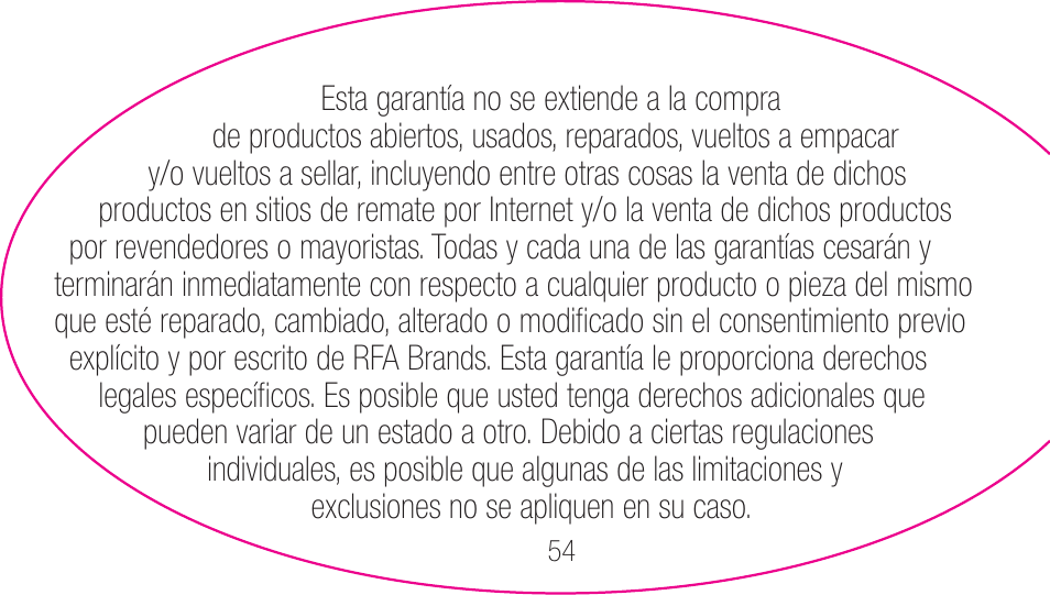 myCharge Portable Power Bank 2000 RFAM-0003 User Manual | Page 54 / 84