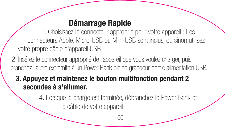 myCharge Portable Power Bank 2000 RFAM-0003 User Manual | Page 60 / 84