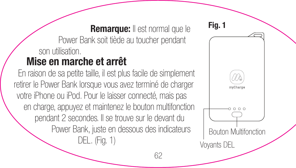 myCharge Portable Power Bank 2000 RFAM-0003 User Manual | Page 62 / 84