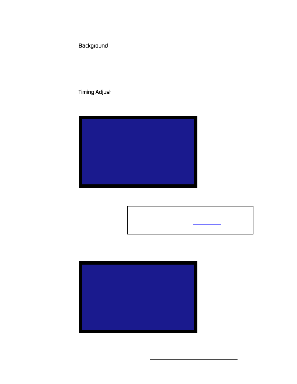 Background, Timing adjust, Background timing adjust | Barco DCS-200 User Manual | Page 57 / 170