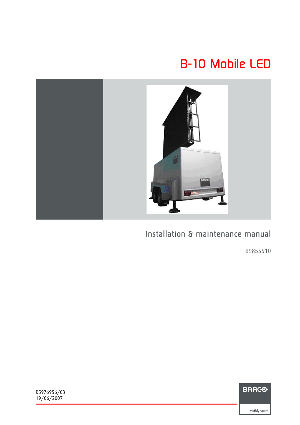 Barco R9855510 User Manual | 47 pages