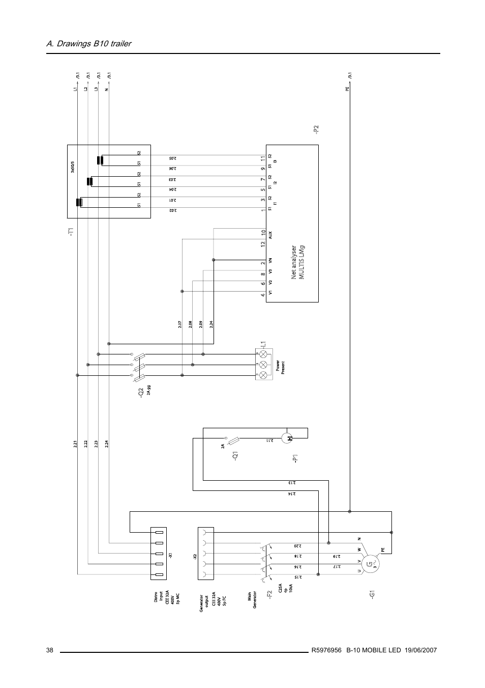 A. drawings b10 trailer | Barco R9855510 User Manual | Page 42 / 47