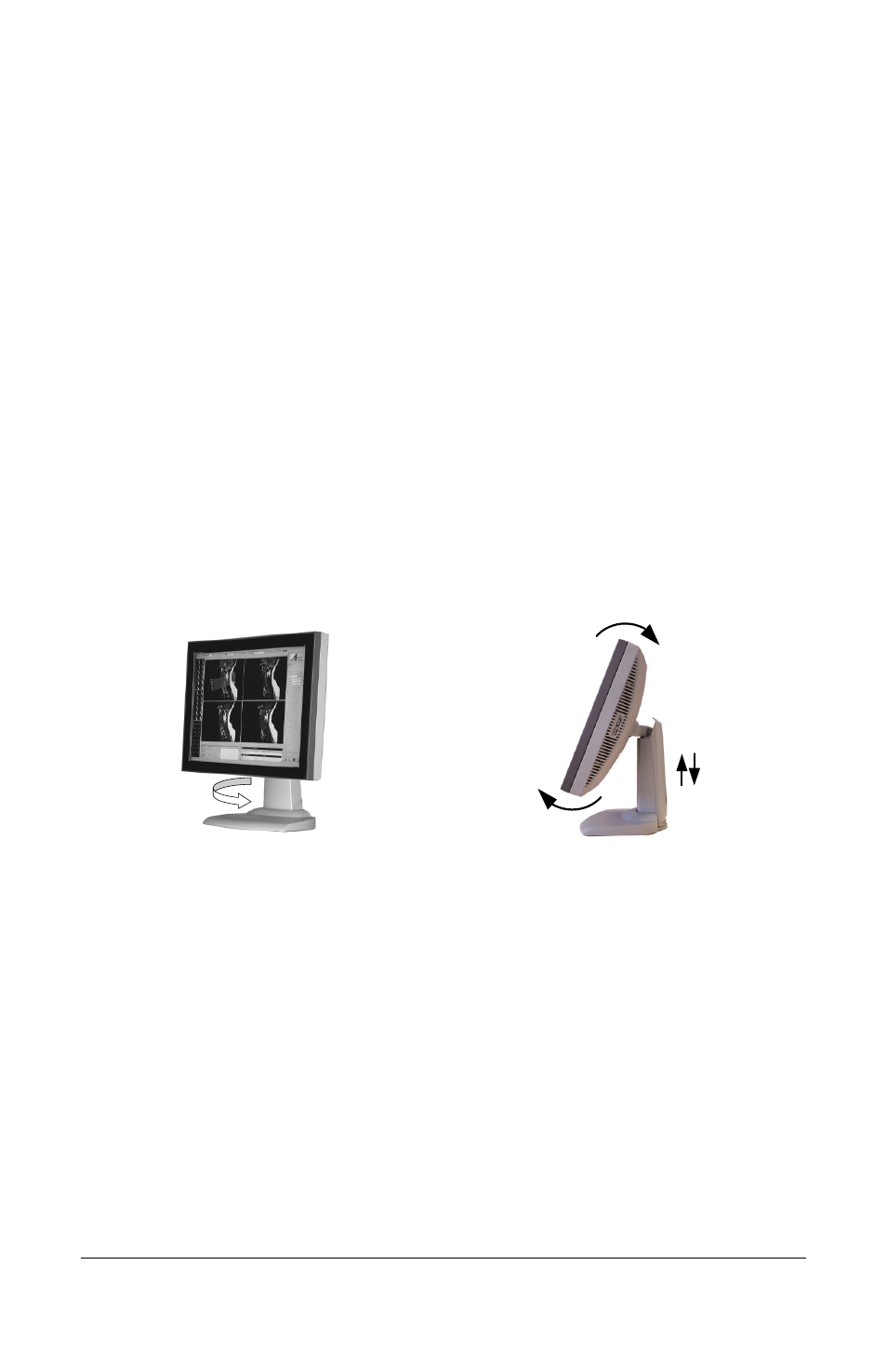 Using the usb hub, Tilt and swivel positioning, Starting up | Barco MFGD 2320 User Manual | Page 13 / 36