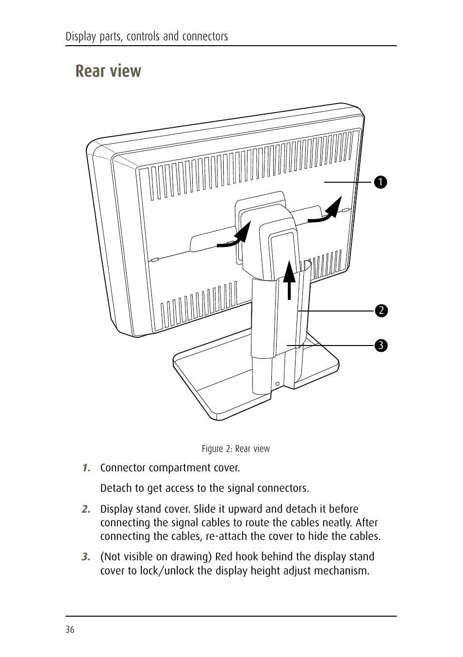 Rear view | Barco Coronis Fusion MDCC 6130 User Manual | Page 36 / 80