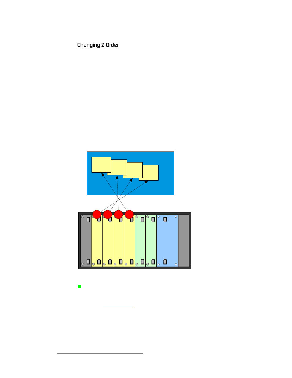 Changing z-order, Ь~ецбец=wjlêçéê, Operation | Barco DX-700 User Manual | Page 110 / 230