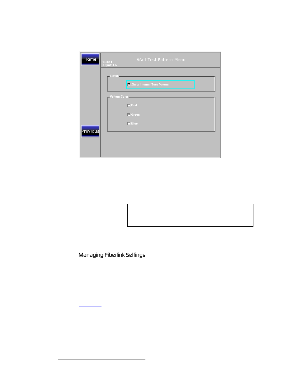 Managing fiberlink settings, J~е~цбец=cáäéêäáåâ=péííáåöë, Operation | Barco DX-700 User Manual | Page 130 / 230