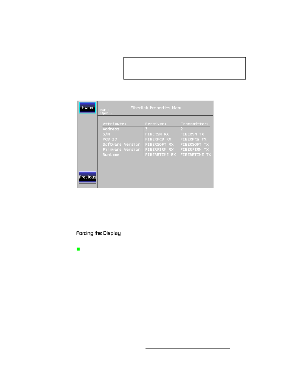 Forcing the display, Cçêåáåö=íüé=aáëéä~ó, Operation | Barco DX-700 User Manual | Page 133 / 230