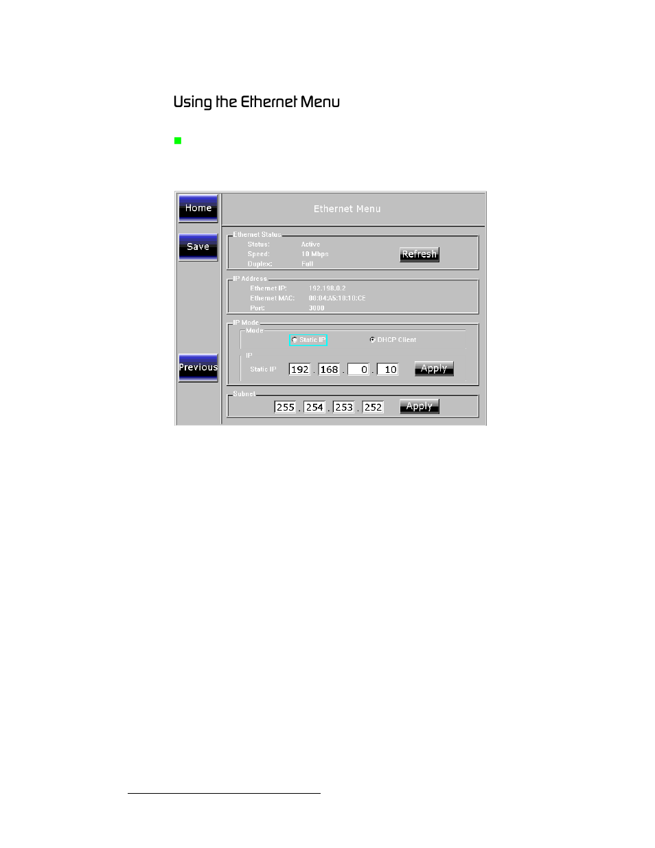 Using the ethernet menu, Refer to the, Rëáåö=íüé=bíüéêåéí=jéåì | Operation | Barco DX-700 User Manual | Page 142 / 230