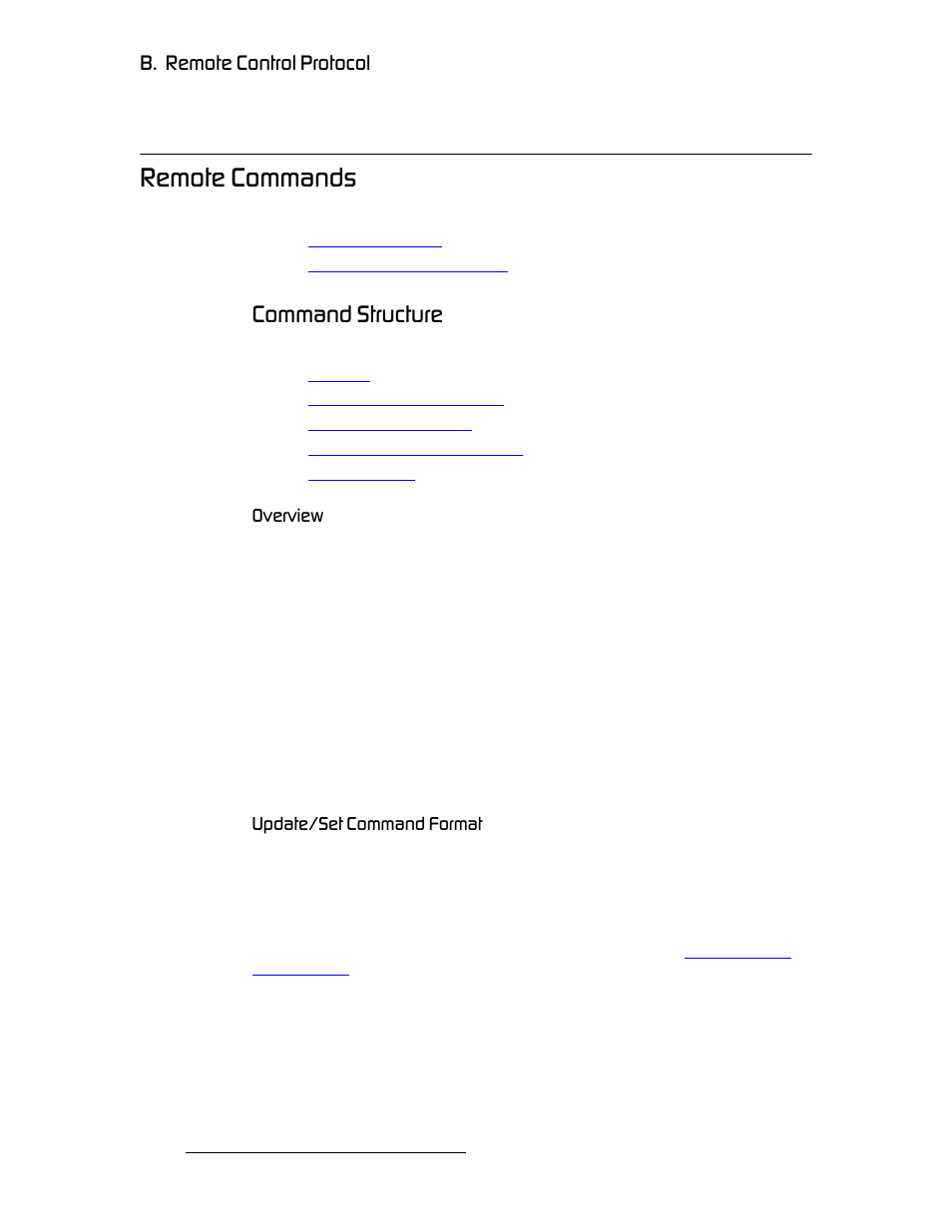 Remote commands, Command structure, Overview | Update/set command format, Overview update/set command format, Oéãçíé=`згг~езл, Згг~ез=píêìåíìêé, K==oéãçíé=`зенкзд=mêçíçåçä | Barco DX-700 User Manual | Page 186 / 230