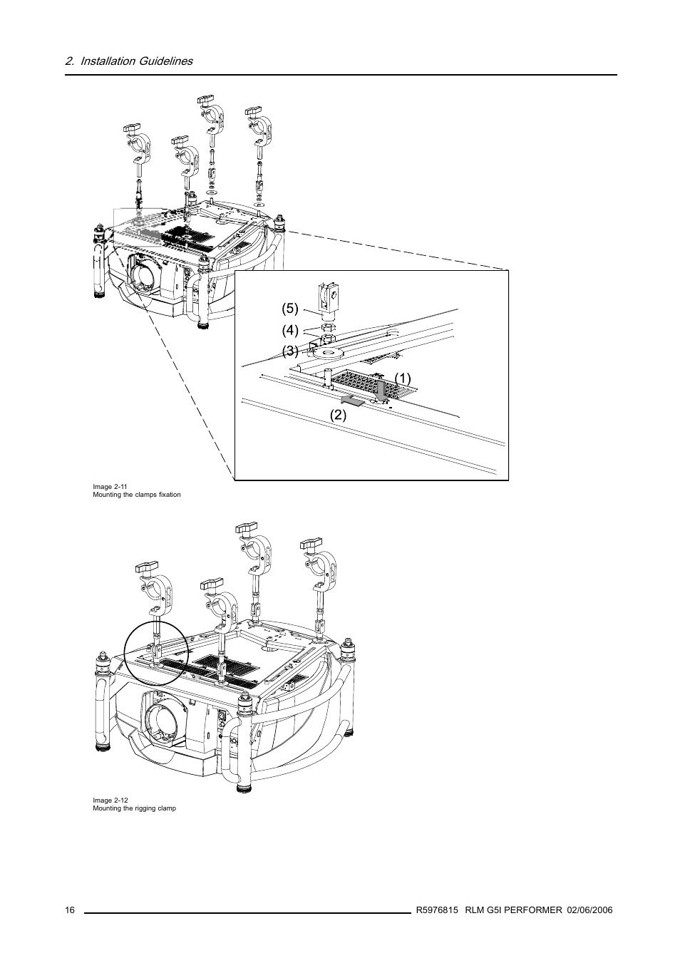 Installation guidelines | Barco RLM G5I PERFORMER R9010320 User Manual | Page 18 / 150