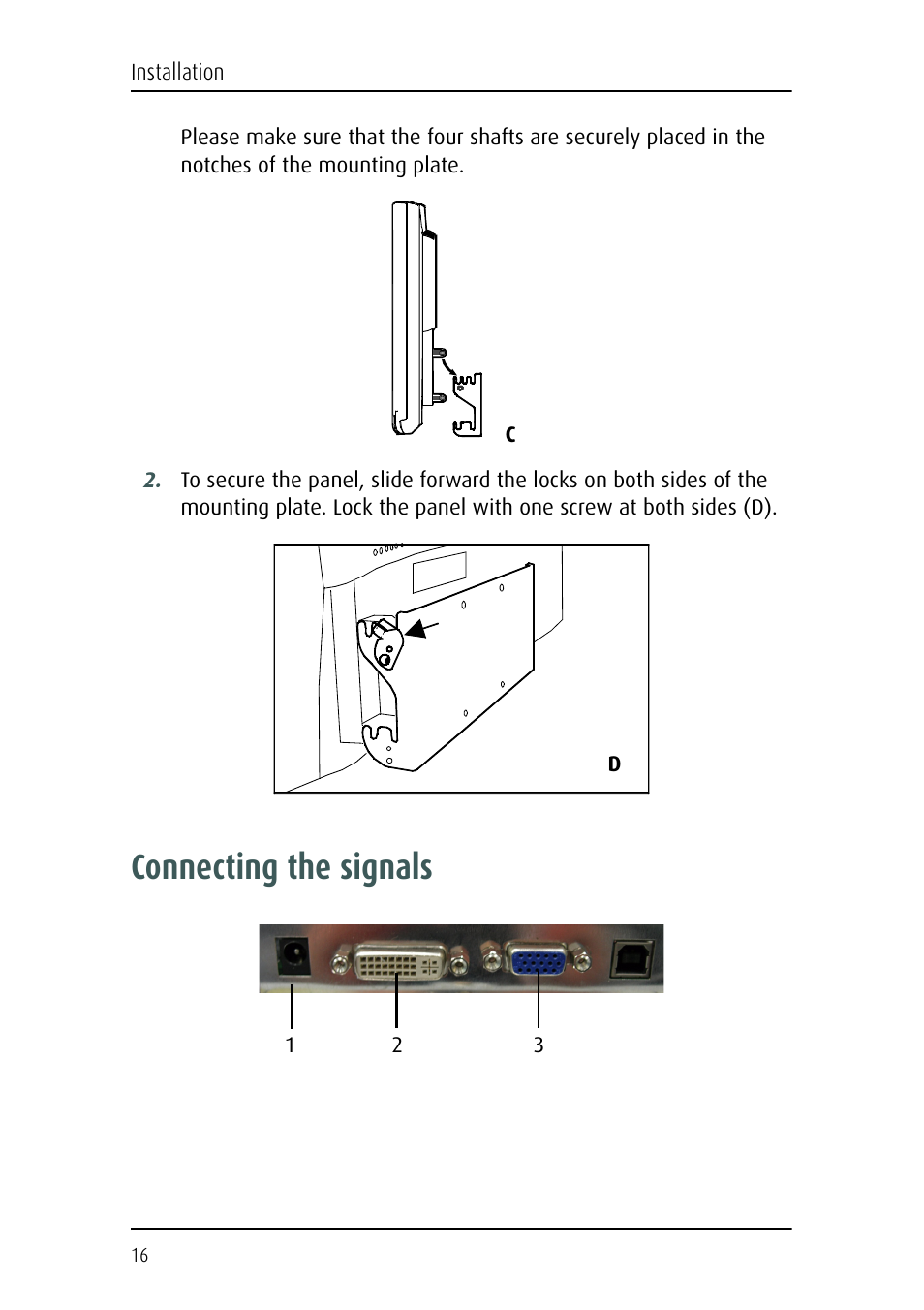 Connecting the signals | Barco MFCD 1219 User Manual | Page 16 / 31