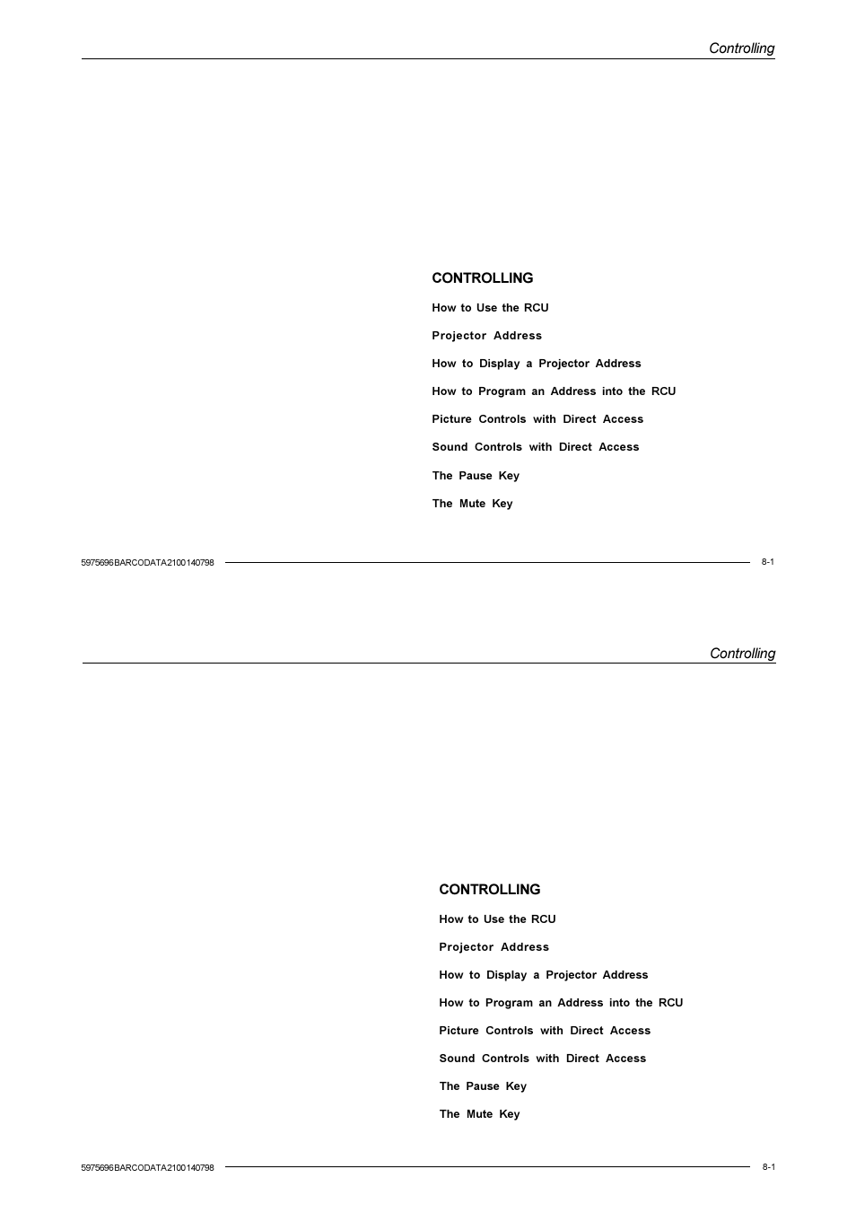 Controlling | Barco R9001070 User Manual | Page 55 / 121