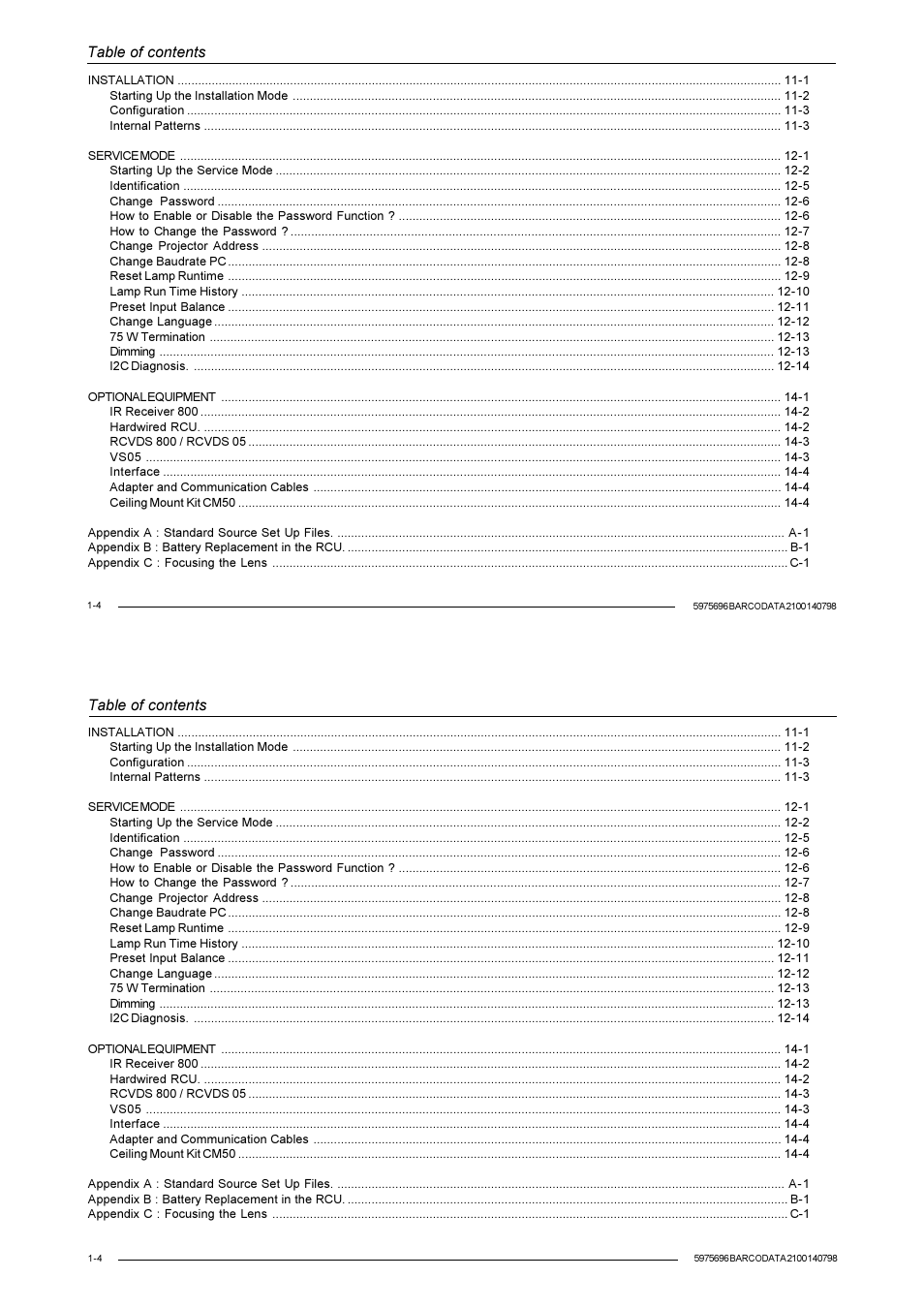 Barco R9001070 User Manual | Page 6 / 121