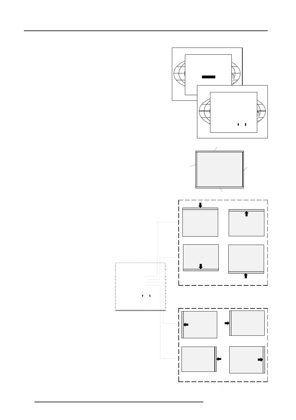 Random access adjustment mode, Blanking adjustments, Blanking | Barco R9002120 User Manual | Page 36 / 57