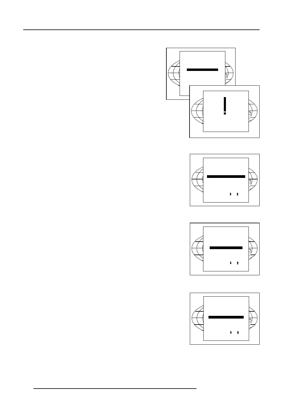 Service mode, R & b convergence mid, Undo r & b convergence mid | Green convergence mid, Undo green convergence mid, Enter, Exit | Barco R9002120 User Manual | Page 46 / 57