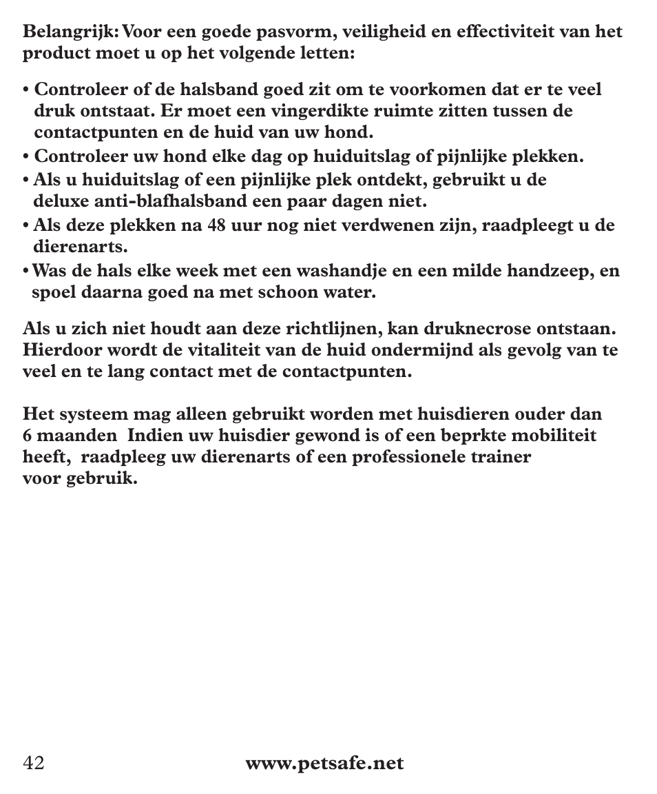 Petsafe Deluxe Big Dog Bark Control User Manual | Page 42 / 120