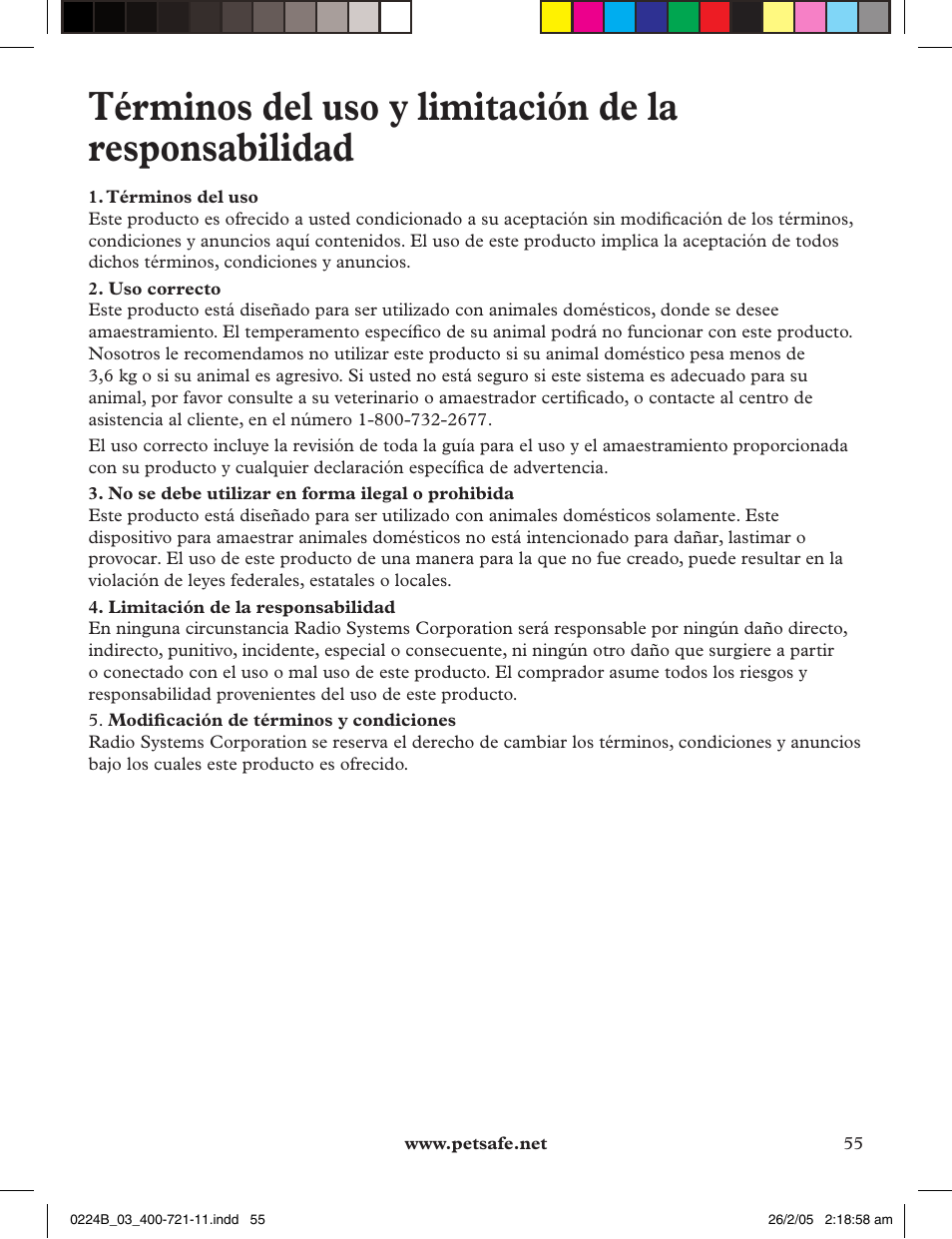 Petsafe Deluxe Big Dog Remote Trainer User Manual | Page 55 / 56