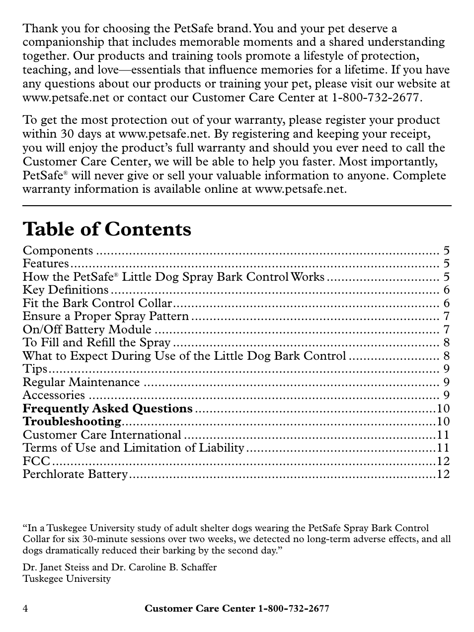 Petsafe Deluxe Little Dog Spray Bark Control User Manual | Page 4 / 12