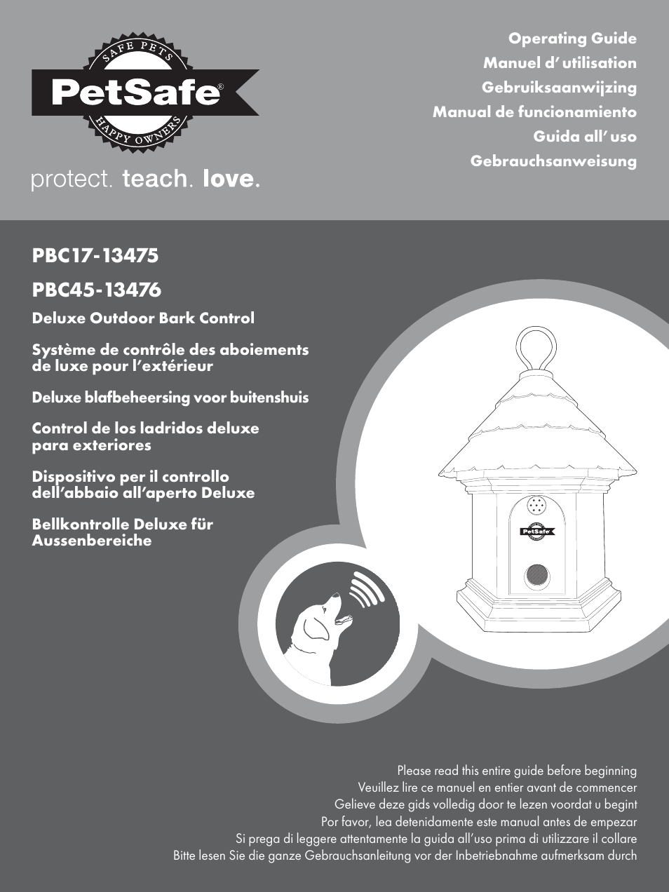 Petsafe Deluxe Outdoor Bark Control User Manual | 80 pages