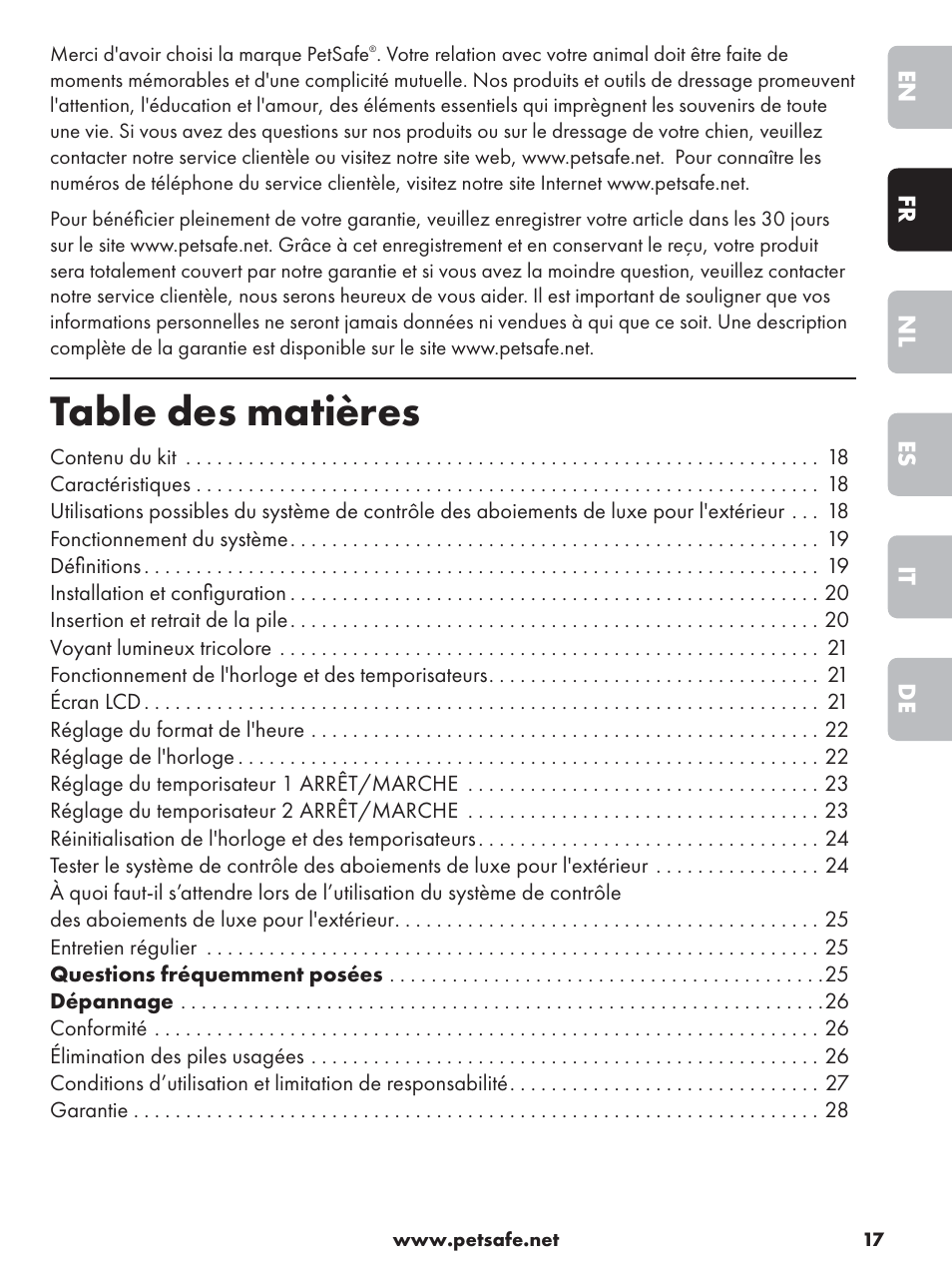 Petsafe Deluxe Outdoor Bark Control User Manual | Page 17 / 80